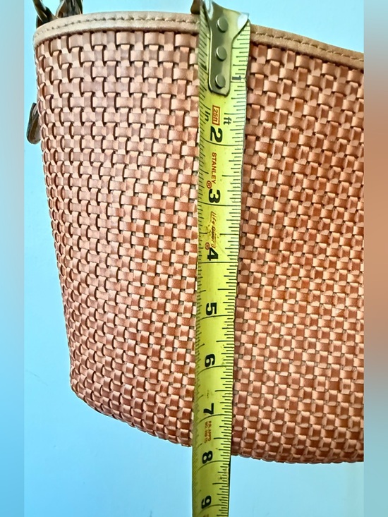 Patricia Nash Woven Leather Crossbody Bag - Tan